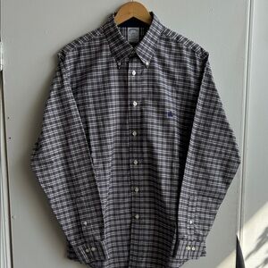 Brooks Brothers Gray Plaid Button-Down Shirt
